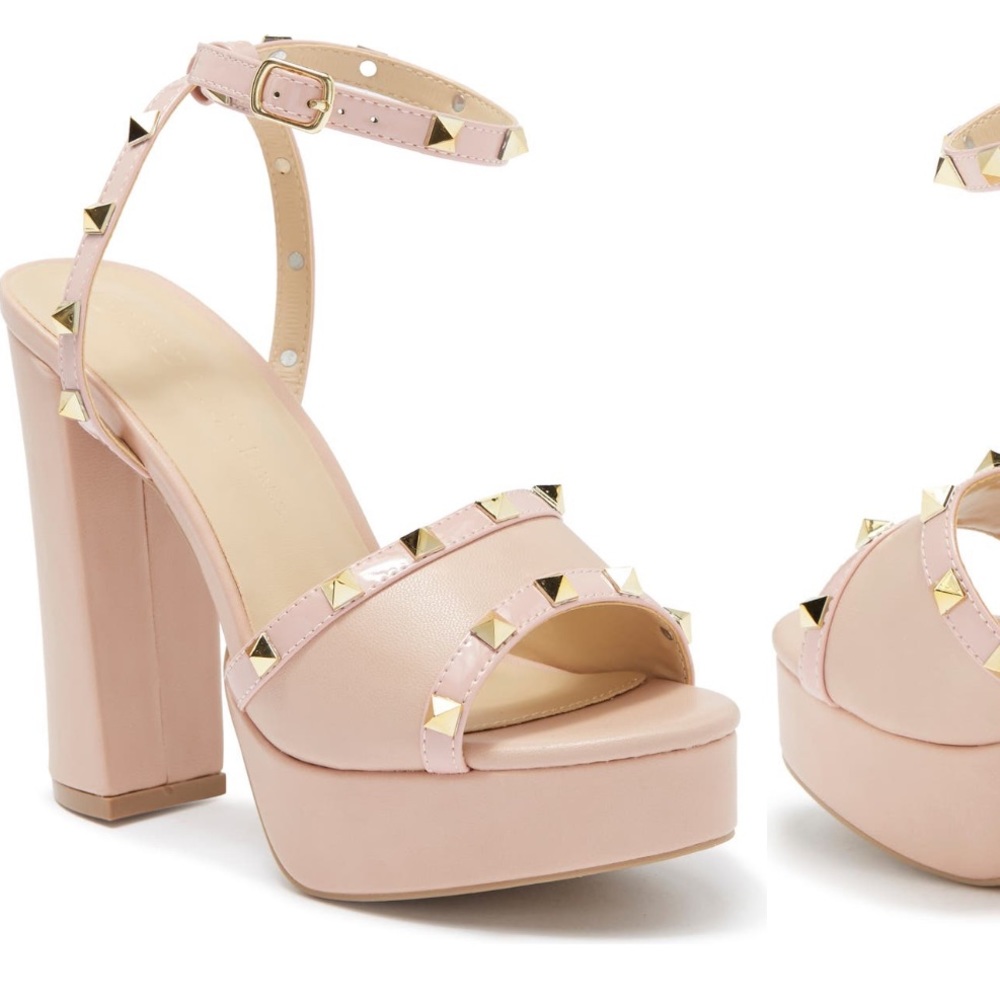 Wild Diva Lounge studded platform heels - Picture 1 of 4